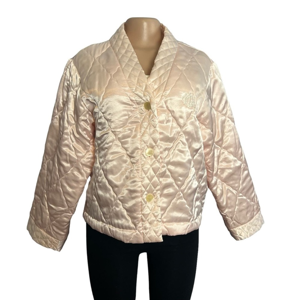 Christian Dior Womens Vintage Light Pink Quilted Jacket